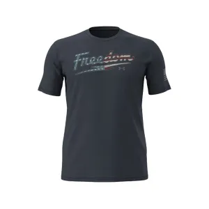 Under Armour Men's Freedom Verbiage Short Sleeve T Shirt Washed Navy/Titan Gray Medium