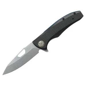 ASP Classic Folder Assisted Opening Pocket Knife 3.5" Drop Point AUS-8 Stonewashed Blade G-10 Handle Black