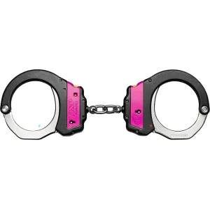 ASP Plus Chain Handcuff Double Locking Steel Bow Forged 7075T6 Aluminum Frame Pink