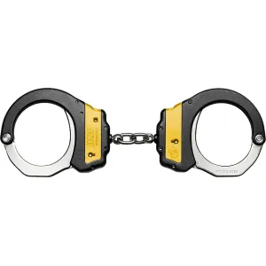 ASP Plus Chain Handcuff Double Locking Steel Bow Forged 7075T6 Aluminum Frame Yellow
