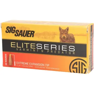 Sig Sauer Varmint & Predator 243 Winchester Ammo 70 Grain Nosler Varmageddon Polymer Tip Box of 20