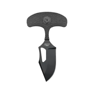 ASP PDK Push Fixed Blade Knife 2.25" Drop Point AUS-8 Black PVD Blade Polymer Handle Black