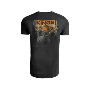 Kings Camo Men's King Of The Mountain Short Sleeve Crew Neck T Shirt Heather Graphite XL