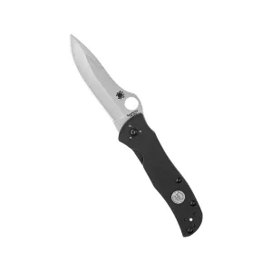 Spyderco Starmate Sprint Run Pocket Knife 3.74" Drop Point CPM-20CV Satin Blade G-10 Handle Black