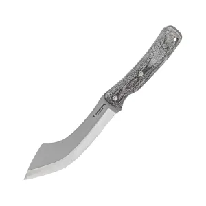 Condor Knives K-Night Panabasito Fixed Blade Knife 5.63" Trailing Point 1095 Satin Blade Micarta Handle Gray