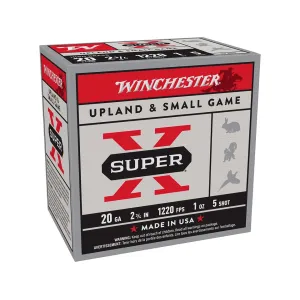 Winchester Super X High Brass 20 Gauge Ammo 2-3/4" #5 Lead Shot 1 oz Case of 250 (10 Boxes of 25)