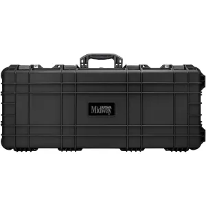 MidwayUSA Premium Series Rolling Hard Rifle Case with Ragar Foam 38" Black