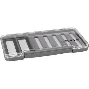 Orvis Slim Waterproof Fly Box 2 Magnetic Compartment Plus Foam Slots Large