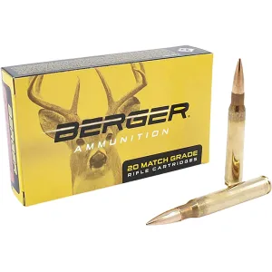 Berger Match Grade 30-06 Springfield Ammo 168 Grain Classic Hunter Jacketed Hollow Point Box of 20