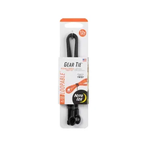 Nite Ize Gear Tie 12" Black 2PK