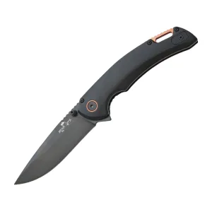 Bear OPS Loadout Assisted Opening Pocket Knife 3.5" Drop Point Sandvik 14C28N Black Blade Aluminum Handle Black/Copper
