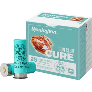 Remington Gun Club Cure 12 Gauge Ammo 2-3/4" #8 Lead Shot 1-1/8 oz Box of 25
