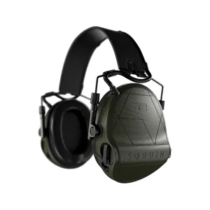 Sordin T2 Electronic Ear Muffs Leather Headband Green