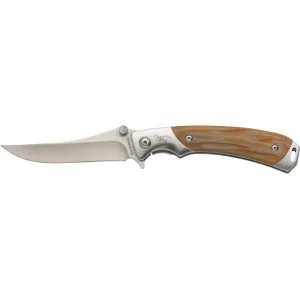 Browning Wicked Wing Pocket Knife 3.5" Trailing Point 7Cr17MoV Satin Blade G-10 Handle Brown