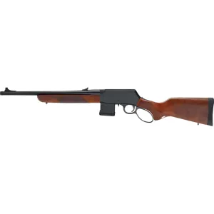 Henry H23 LASR Supreme Lever Action Rifle 450 Bushmaster 18" Blued Threaded Barrel Anodized Black Frame Walnut Field Stock