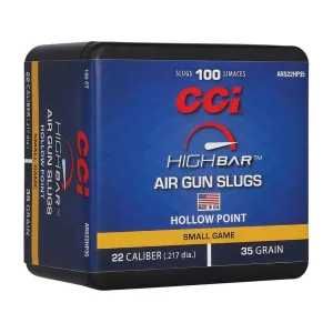 CCI High Bar Air Gun Slug Pellets 22 Caliber 35 Grain Hollow Point 100PK