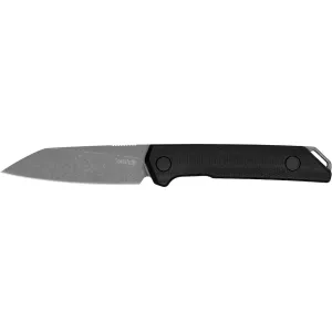 Kershaw Mini Iridium Fixed Blade Knife 3.1" Reverse Tanto D2 Stonewashed Blade Micarta Handle Black
