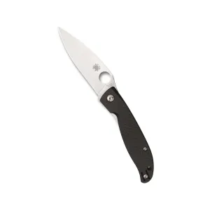 Spyderco Mantra 4 Pocket Knife 3.34" Drop Point 8Cr13MoV Satin Blade Carbon Fiber Handle Black