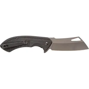 Smith's Rally Pocket Knife 3.26" Cleaver 400 Series Titanium Carbo-Nitride Blade G-10 Handle Black