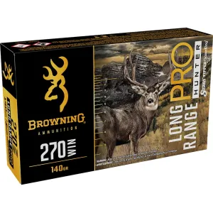 Browning Long Range Pro Hunter 270 Winchester Ammo 140 Grain Sierra GameChanger Polymer Tip Box of 20