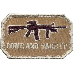 Rothco Morale Patch Come and Take It Brown