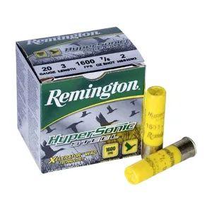 Remington HyperSonic Waterfowl 20 Gauge Ammo 3" #4 Steel Shot 7/8 oz Case of 250 (10 Boxes of 25)