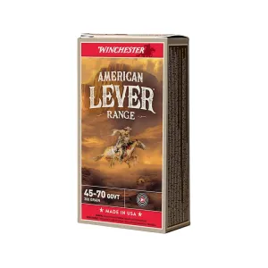 Winchester American Lever 45-70 Government Ammo 300 Grain Jacketed Hollow Point Case of 200 (10 Boxes of 20)