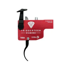 TriggerTech Diamond Single Stage Trigger for Tikka Left Hand Red Curved