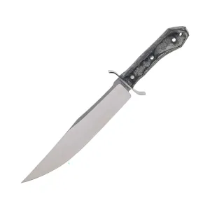 Condor Knives K-Night Bowie Fixed Blade Knife 11.38" Clip Point 1075 Satin Blade Micarta Handle Gray