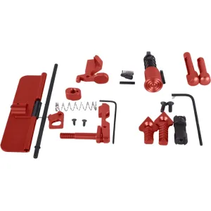 AR-STONER T-Series Complete AR-15 Accented Lower Receiver Parts Kit Red
