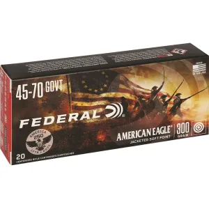 Federal Premium American Eagle USA 250th Edition 45-70 Government Ammo 300 Grain Jacketed Soft Point Box of 20