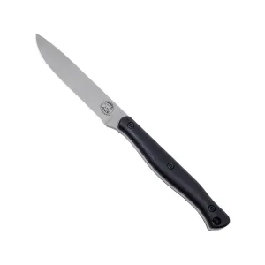 White River Knives Exodus 4 Fixed Blade Knife 4" Drop Point CPM MagnaCut Stonewashed Blade Canvas Micarta Handle Black