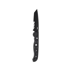 CRKT M16-10XK Pocket Knife 3.03" Partially Serrated Tanto Point 8Cr14MoV Black Titanium Nitride Blade Glass Reinforced Nylon (GRN) Handle Black