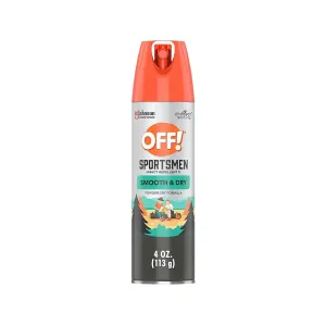 OFF! Sportsmen Smooth and Dry Bug Spray 4oz Aerosol