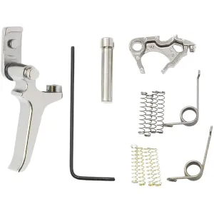 Grayguns Competition Adjustable Straight Trigger Kit for Sig P320 Nickel