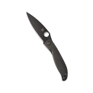 Spyderco Mantra 4 Pocket Knife 3.34" Drop Point 8Cr13MoV Black Blade G-10 Handle Black