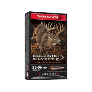 Winchester Ballistic Silvertip 25-06 Remington Ammo 115 Grain Polymer Tip Box of 20