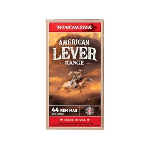 Winchester American Lever 44 Remington Magnum Ammo 240 Grain Jacketed Soft Point Box of 50