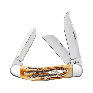 Case Sowbelly Pocket Knife 2.72" Clip Point, Sheepfoot, Spey Tru-Sharp Mirror Polished Blade 6.5 BoneStag Handle BoneStag