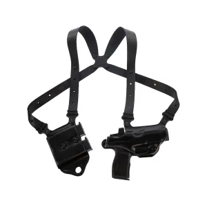 Galco Miami Classic II Shoulder Holster Right Hand Browning Hi-Power Leather Black