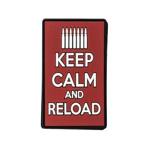 Voodoo Tactical Keep Calm And Reload PVC Morale Patch Red