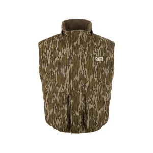 Drake Men's Sport Bomber Vest Mossy Oak Original Bottomland Large