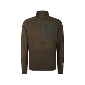 Drake Men's BMF EST Offset 1.0 Quarter Zip Shirt Green Timber Medium