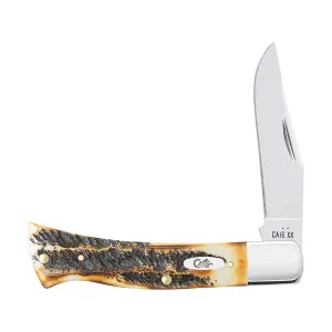 Case Axe Handle Pocket Knife 2.74" Clip Point Tru-Sharp Polished Blade 6.5 BoneStag Handle BoneStag