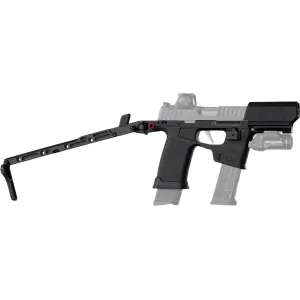 Flux Defense Raider Aluminum Pistol Chassis with Brace for Sig P365 Black