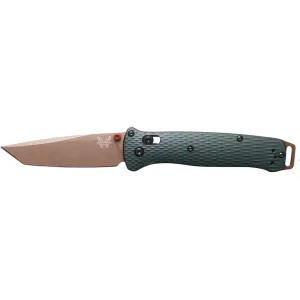 Benchmade Bailout Pocket Knife 3.38" Tanto Point CPM-S90V Tan Blade Aluminum Handle Taiga Green