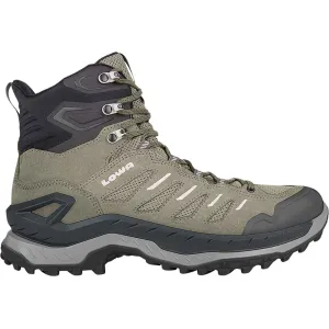 Lowa Men's Innovo GTX Mid Waterproof Hiking Boots Leather Olive/Dark Gray 10.5 D