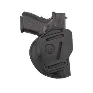 1791 Gunleather 4 Way IWB Holster Right Hand Browning Hi-Power, Colt 1911 3", 1911 4", Glock 48, Sig Sauer P365 XL, S&W 380 EZ Leather Black