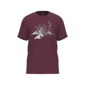 MeatEater Men's Muley Skull Short Sleeve Crew Neck T Shirt Burgundy Heather 2XL