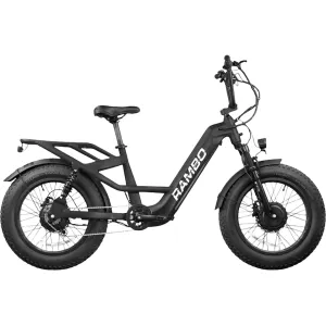 Rambo Revolt Electric Hunting Bike AWD Dual 1000W Motor 15Ah Battery Black
